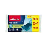 MarkEntegra Vileda Pro Clean Aktif Enzimli Düz Sünger, 3’lü Paket