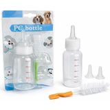 MarkEntegra Yavru Kedi Köpek Biberonu 50 ml – Evcil Hayvan Süt ve Besleme Şişesi Seti, Ölçekli Mini Tasarım, 2 Yedek Silikon Emzikli, Temizleme Fırçalı, Yeni Doğan ve Yetim Yavru Bakım Aparatı