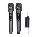 MarkEntegra YK-MC448 Çift El Kablosuz Mikrofon Seti – 2.4g Uhf Wireless, 50 M Menzil, Alıcılı, Sahne Sunum Karaoke Uyumlu