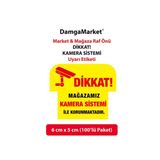 Market Raf Kamera Sistemi Ikaz Etiketi, Uyarı Etiketi, 6 cm x 5 Cm, Rafa Takılabilir, 100'LÜ Paket
