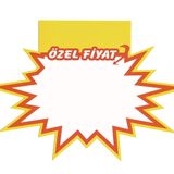 Market Raf Önü Yıldızlı Etiket Özel Fiyat Baskılı 15x12cm.100'lü Pk.