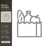 Market Ürünleri Mat Gri Dekoratif Folyo Sticker 14X14 Cm