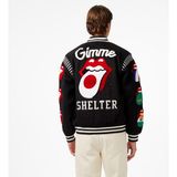 Market World Flag Varsity Erkek Siyah Ceket - XL