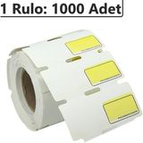 Marketix 80X38 mm Karton Termal Raf Reyon Etiketi Sarı Çerçeveli 1000'li Sarım