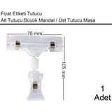 Marketix Etiket Tutucu / Maşalı / Büyük Mandal / Şeffaf / 70x105 mm / 1 Adet