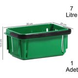 Marketix Plastik Kozmetik Alışveriş El Sepeti 7 Litre Yeşil 1 Adet