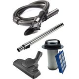 Marketto Philips ile Uyumlu FC 9208 Marathon Süpürge Hortumu Başlık Boru Filtre Seti (Siyah)