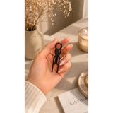 Markiz Takı Siyah Kemik Saç Pini Topuz Firkete Tokası 7.5 cm