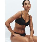 Marks & Spencer Dantel Detaylı Balenli Demi Cup Sütyen - 85D - Siyah