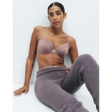 Marks & Spencer Dantel Detaylı Balenli Demi Cup Sütyen - 90D - Kahverengi