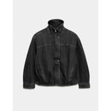 Marks & Spencer Denim Biker Ceket - 38 - -- - Siyah