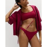 Marks & Spencer Dokulu Bikini Altı - 46 - Bordo
