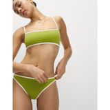 Marks & Spencer Kontrast Şerit Detaylı Yüksek Kesim Bikini Altı - Koyu Yeşil - 42