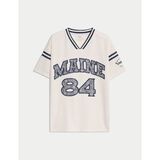 Marks & Spencer Maine Kız Çocuk T-Shirt - Krem - 7 - 8 Yaş