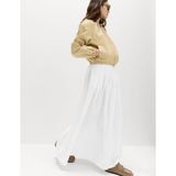 Marks & Spencer Pamuklu Maxi Etek - Beyaz - 40/REG