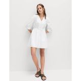 Marks & Spencer Pamuklu Mini Elbise - 36/REG - Beyaz