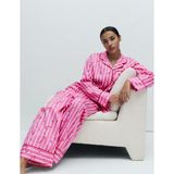 Marks & Spencer Pamuklu Saten Pijama Takımı - Pembe Mix - 46/REG