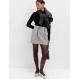 Marks & Spencer Pliseli Mini Etek - Gri - 42