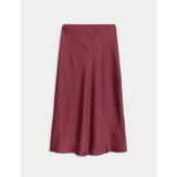 Marks & Spencer Saten Midaksi Etek - Bordo
