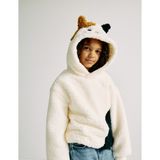 Marks & Spencer Squishmallows Kedili Borg Kapüşonlu Sweatshirt - Krem - 5 - 6 Yaş