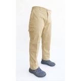 Marktten İş Pantolonu Krem Rengi Gabardin Kumaş