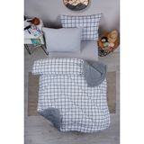 Marla Home Welsoft Line Desen Tek Kişilik Renkli Uyku Seti - Beyaz