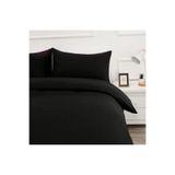 Marlenka Home Tex ÇİFT KİŞİLİK SİYAH NEVRESİM TAKIMI ÇARŞAFI LASTİKLİ PAMUK SOFT KUMAŞ NVR001