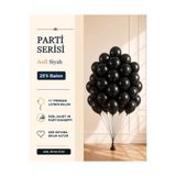Marlon Balon Parti Serisi Siyah 25’li Balon Doğum Günü Parti Süsleme Balonu