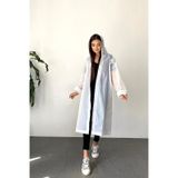 Marlux M21M Unisex Kapüşonlu Çıtçıtlı Eva Yağmurluk - Beyaz