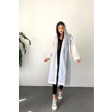 Marlux M21MRC881R02 Beyaz Kapüşonlu Çıtçıtlı Eva Yağmurluk