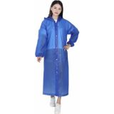 Marlux Şeffaf Royal Blue Rengi Su Geçirmez Eva Kumaş Şık Kıyafetüstü Kadın Yağmurluk