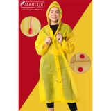 Marlux Unisex Su Rüzgar Geçirmez Kapüşonlu Kırmızı Çıtçıt Düğmeli Eva Sarı Kırmızı Yağmurluk 24Mrlxygm