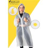 Marlux Unisex Su Rüzgar Geçirmez Kapüşonlu Sarı Çıtçıt Düğmeli Eva Beyaz Sarı Yağmurluk 24MRLXYGM
