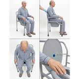 Marma Seyyar Katlanabilir Hasta Yaşlı Tuvalet Sandalyesi Ergonomik Tasarım ile Konforlu Kullanım Beyaz