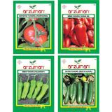 MARMANDE DOMATES - MAZAMORT BİBER - BEİTH ALPHA SALATALIK - YAĞLIK 28 BİBER 4'LÜ TOHUM SETİ