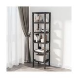 Marmara Avm 6 Katlı Köşe Rafı, Banyo, Mutfak ve Kiler Için Yer Tasarruflu Organizer, Çok Amaçlı Plastik Raf, 3 Farklı Renk Seçeneği (38X29X152 Cm) Dikey ve Yatay Kullanım (Siyah) - Çok Renkli