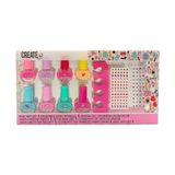 Marmara Avm 84529 Nail Art Seti - Çocuk Oje Seti, Tırnak Çıkartması ve Nail Charms - Renkli