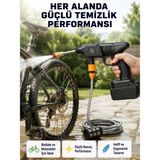Marmara Avm Akülü Araba Yıkama Makinesi 21V Güçlü Basınçlı ve Çift Akülü Taşınabilir