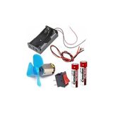 Marmara Avm Arduino 3V Motor Pervane Pil Kutusu Anahtar Deney Seti, R130 Mini Elektrik Motoru - Çok Renkli