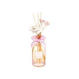 Marmara Avm Garden Rose-Pudra Oda Kokusu, 180 ml Pembe Cam Şişe ve Seramik Taşlı Bambu Çubuklu - Çok Renkli