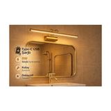 Marmara Avm Sarjlı LED Flüt Resim Aplik, 8W, 3200K Gün Işığı, 50 Cm, Duvar Tipi Ayna/tablo Üstü Dekoratif Işık, IP20 Iç Mekan Kullanım (Gold Kasa) - Çok Renkli