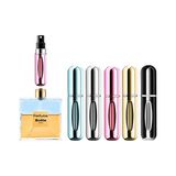 Marmara Avm Taşınabilir Mini Doldurulabilir Parfüm Püskürtücü, Parfüm Püskürtücü Doldurulabilir Seyahat (5 Ml, 5 Paket) (Pembe, Altın, Siyah, Gümüş, Mavi), Doldurulabilir Sprey, Parfüm Şişesi - Renkli