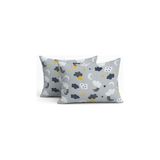 Marmara Avm Yastık, Bebek Çocuk Kılıfı 35X45 (2 Adet) Gri Sarı Bulut Ay - 10 cm - Çok Renkli