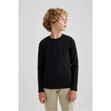 Marmara Qumasch Erkek Çocuk Uzun Kollu Tişört %100 Pamuk Penye Siyah - 3-4 Yaş - 3 - 4 Yaş