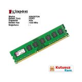 Marmara Qumasch Kıngston 4gb Ddr3 1333MHZ Pc Ram KVR13N9S8/4 (Kutusuz)