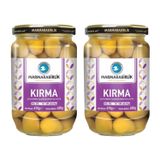 MarmaraBirlik Yeşil Kırma Zeytin, Cam Kavanoz, 400g, 3XL-2XL Boy, 2 Adet