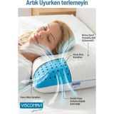 Marmaris Ortopedik Visco Yastık – Pamuk Kılıflı | Hava Kanallı |