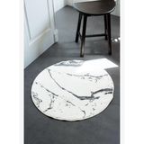 Marmera Yuvarlak Banyo Paspası 70x70 Koyu Gri