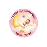 MARNELLO CONSEPT Bebeğim Uyuyor Temalı Kapı Süsü - Lütfen Zile Basmayınız! Bebek Uyuyor