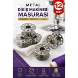 MAROKEN 12 Adet Metal Masura Dikiş Makinesi İçin Ev Tipi İplik Sarma Aparatı ve Dikiş Aksesuarı Seti